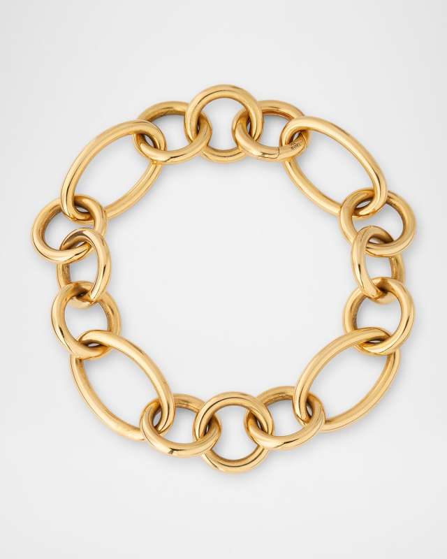 Golden Dreams 18K Yellow Gold Oval Link Bracelet