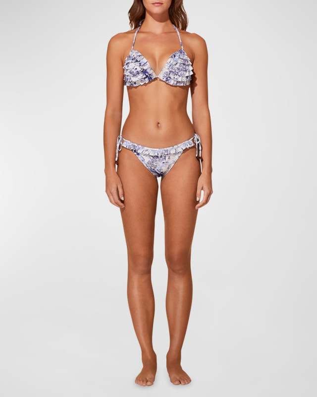 Riviera Ruffle-Trim Bikini Bottoms
