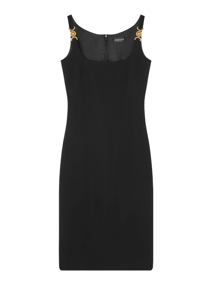 Versace Robe Au Genou - Noir