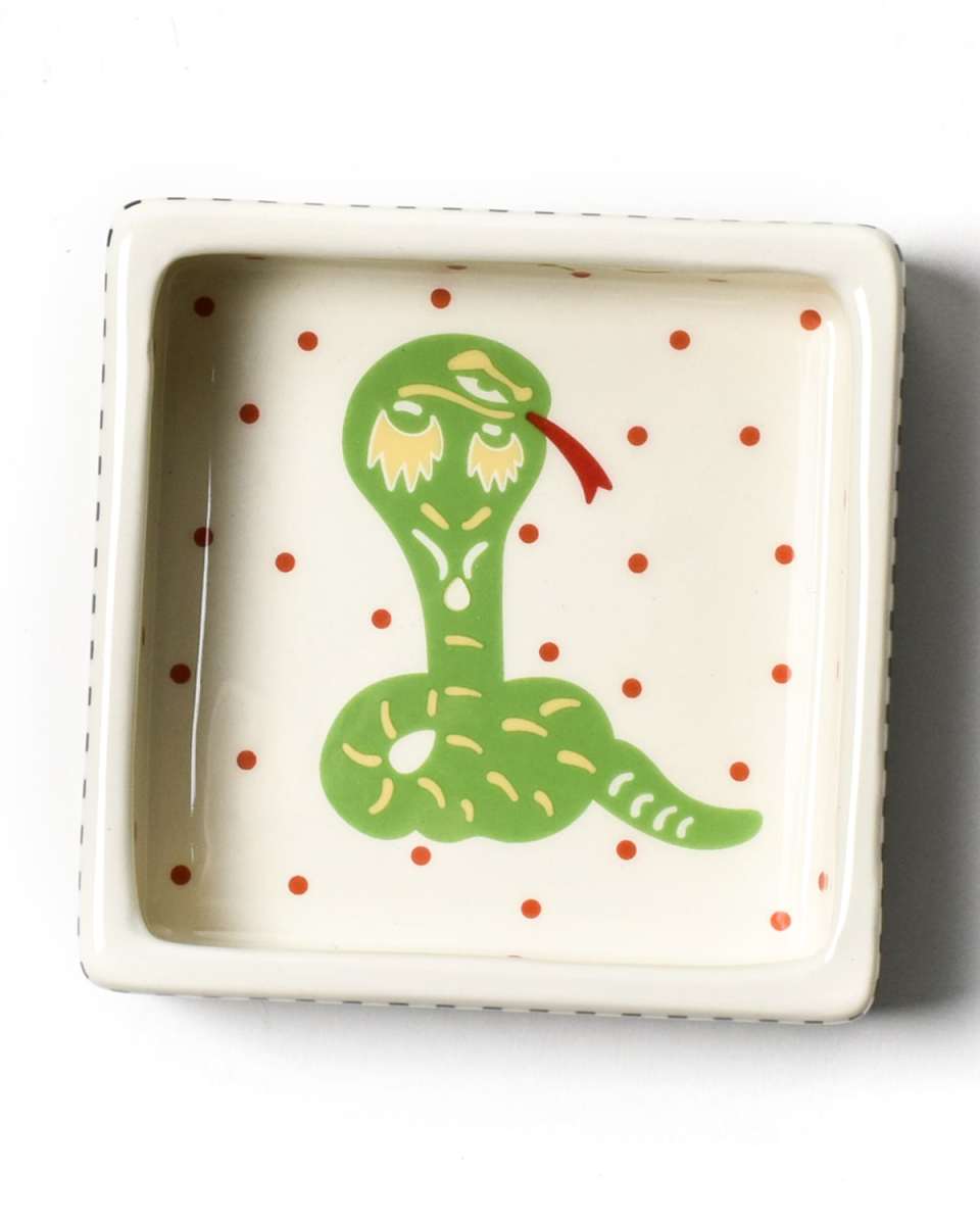 Chinese Zodiac Snake Small Square Trinket Bowl