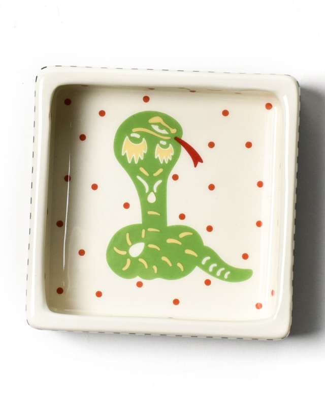 Chinese Zodiac Snake Small Square Trinket Bowl