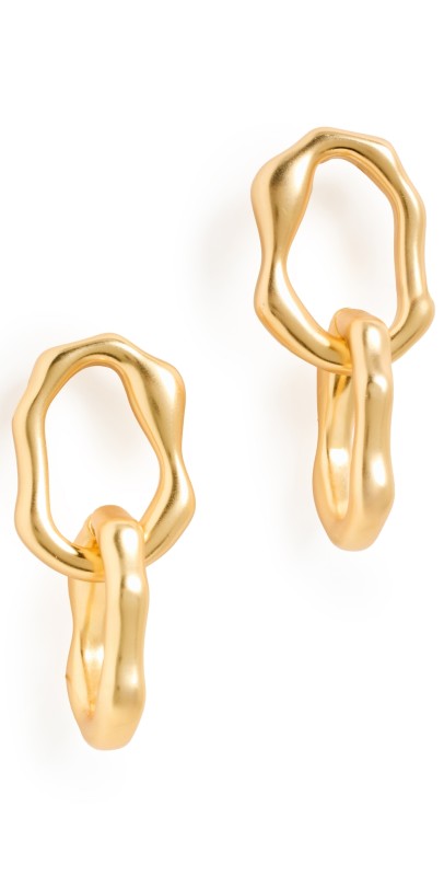 Madewell Molten Link Hoops Vintage Gold