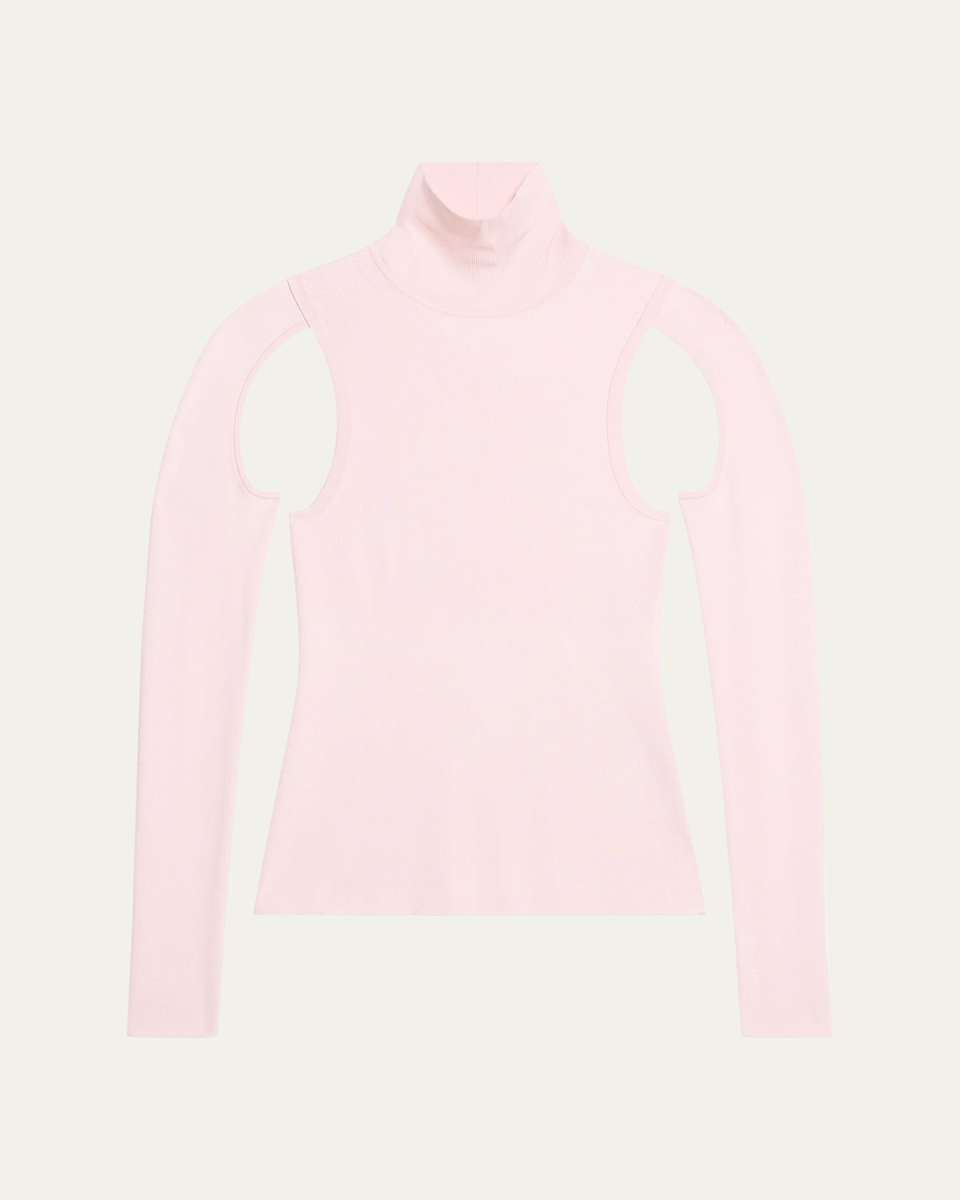Air Cut-Out Turtleneck Top
