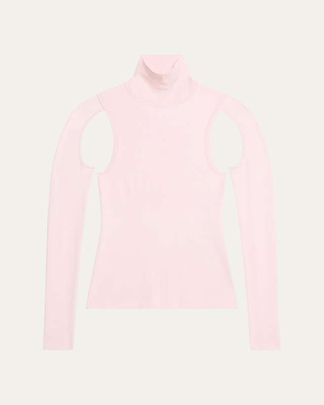 Air Cut-Out Turtleneck Top
