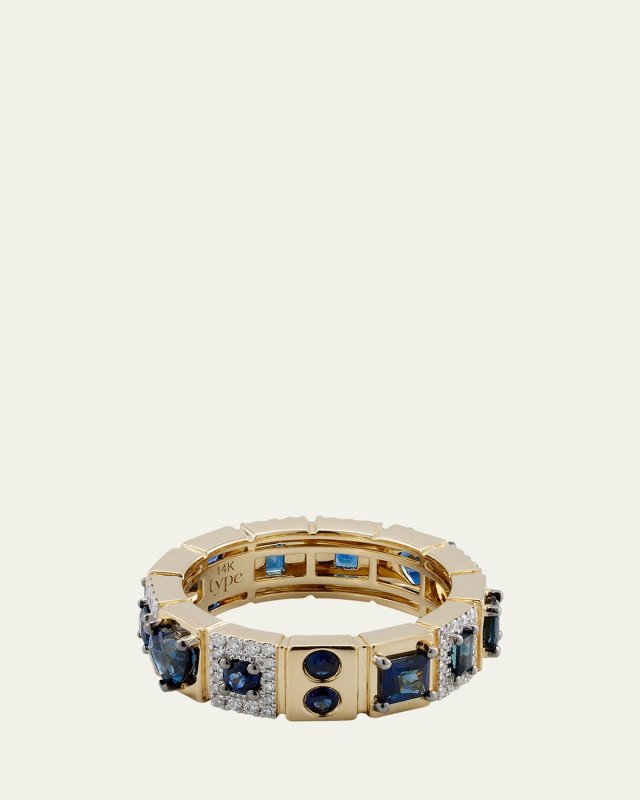 l'Ego Band with Blue Sapphires and Diamonds