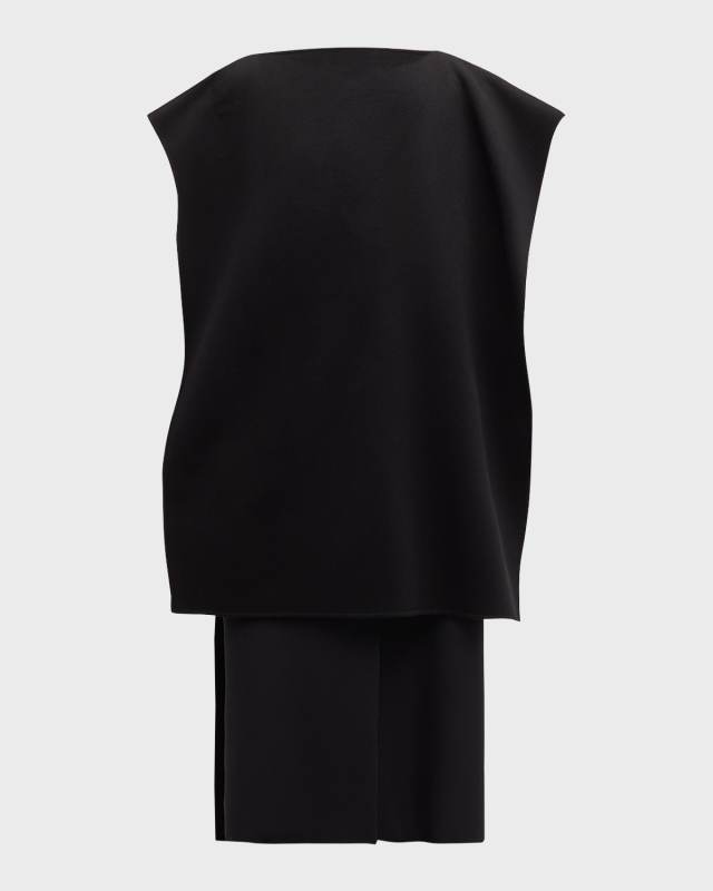 Keran Layered Cashmere Poncho Top