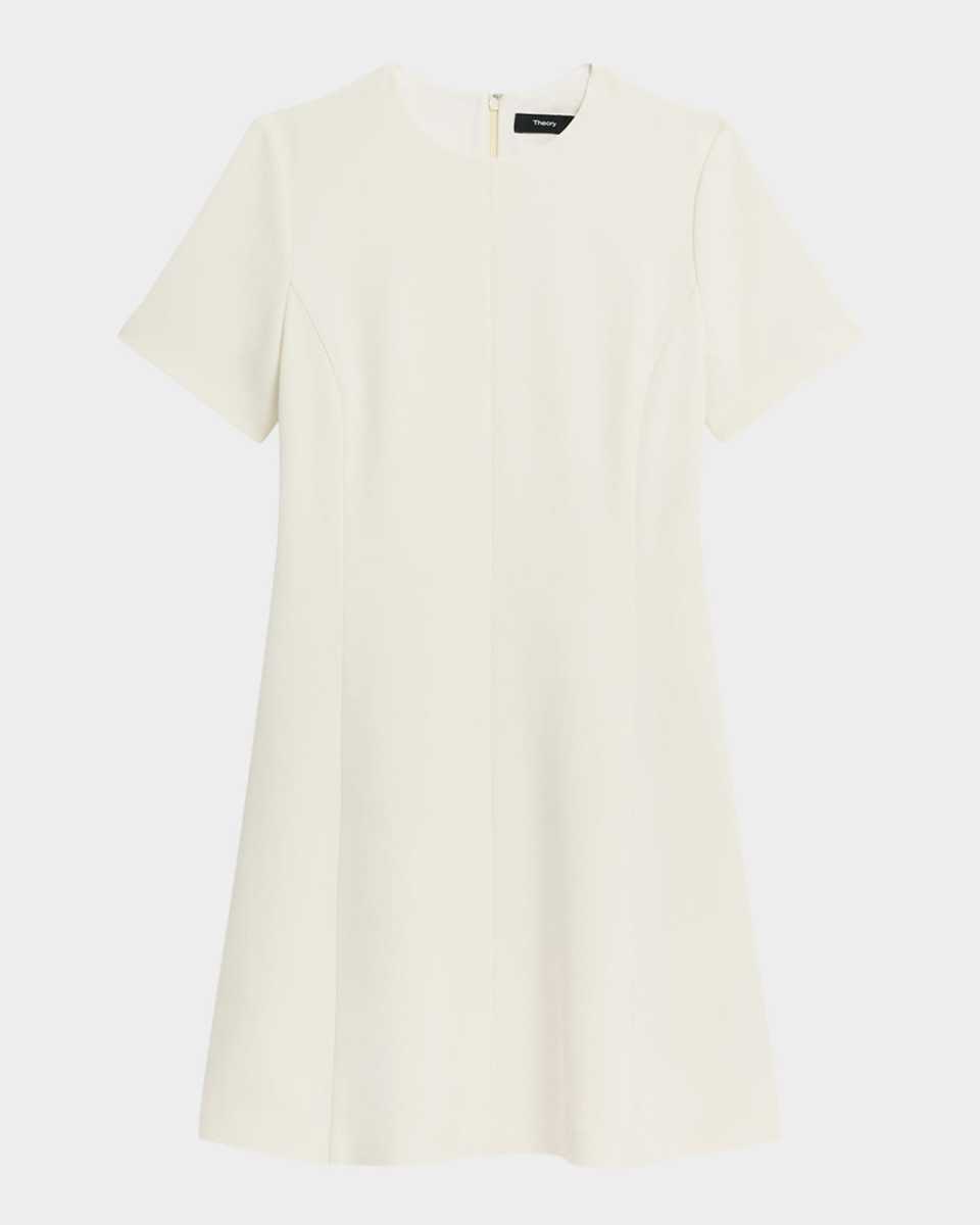 Crepe Flare Mini Dress