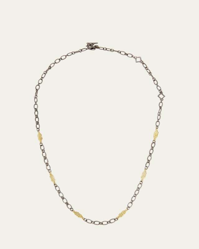Old World Two-Tone Scroll Necklace
