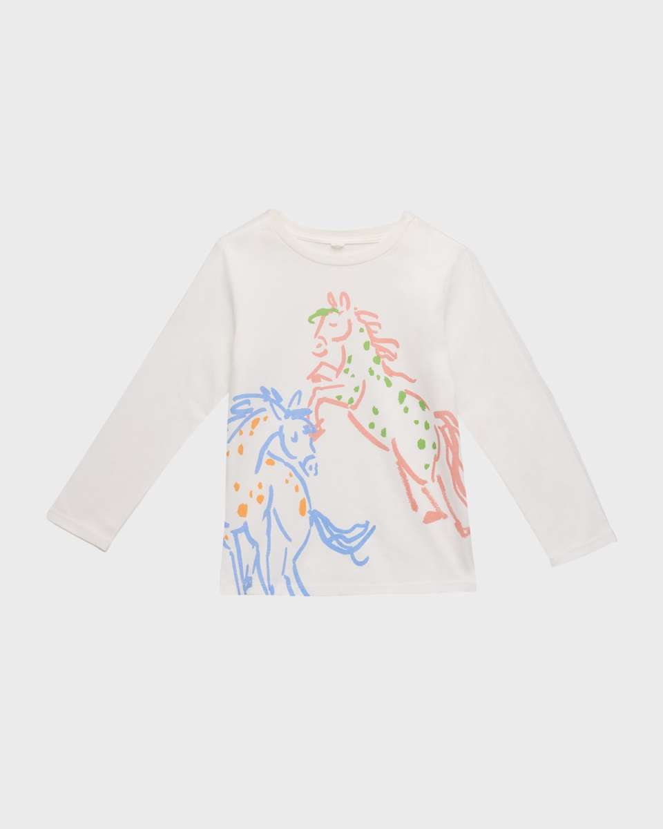 Girl's Horse Graphic T-Shirt, Size 3-10