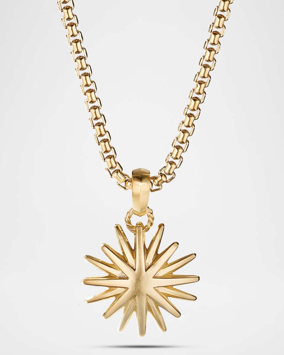Starburst Charm in 18K Gold, 21.5mm