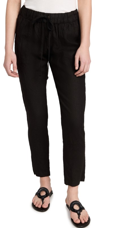 Enza Costa Linen Easy Pants Black