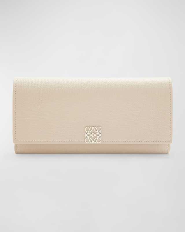 Anagram Flap Leather Continental Wallet
