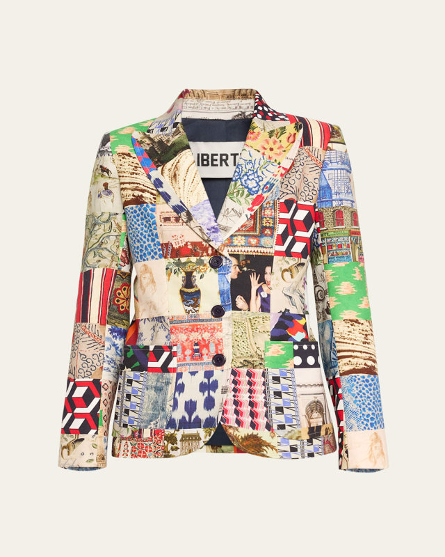 Bloomsbury Collage Printed Blazer Jacket