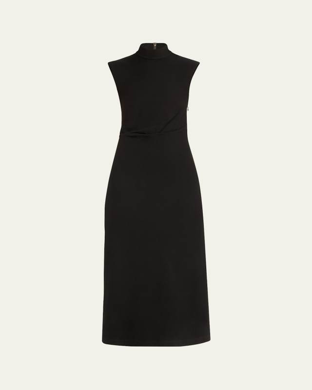 Couture Jersey Draped Midi Dress