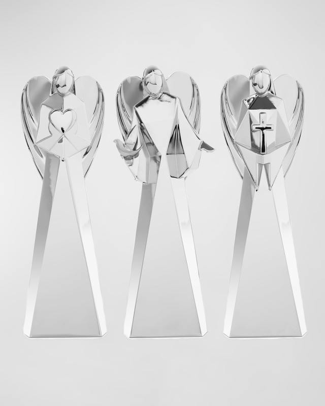 Mini Angel Figurines Faith, Love, & Peace - Set of 3