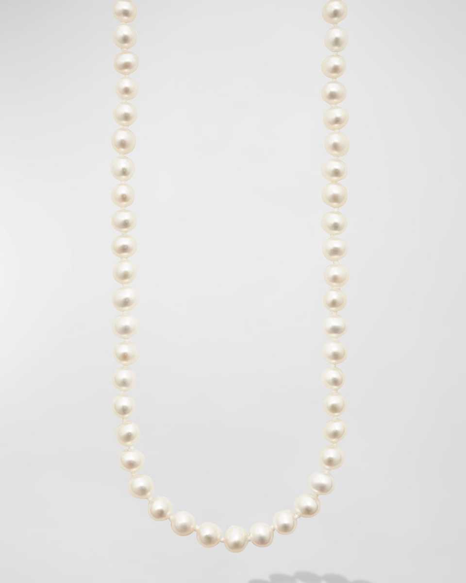 Sterling Silver and 18K Luna Pearl Small Strand Necklace