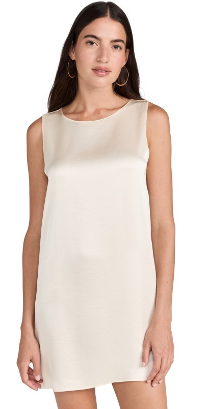 Leset Barb Sleeveless Mini Dress Creme
