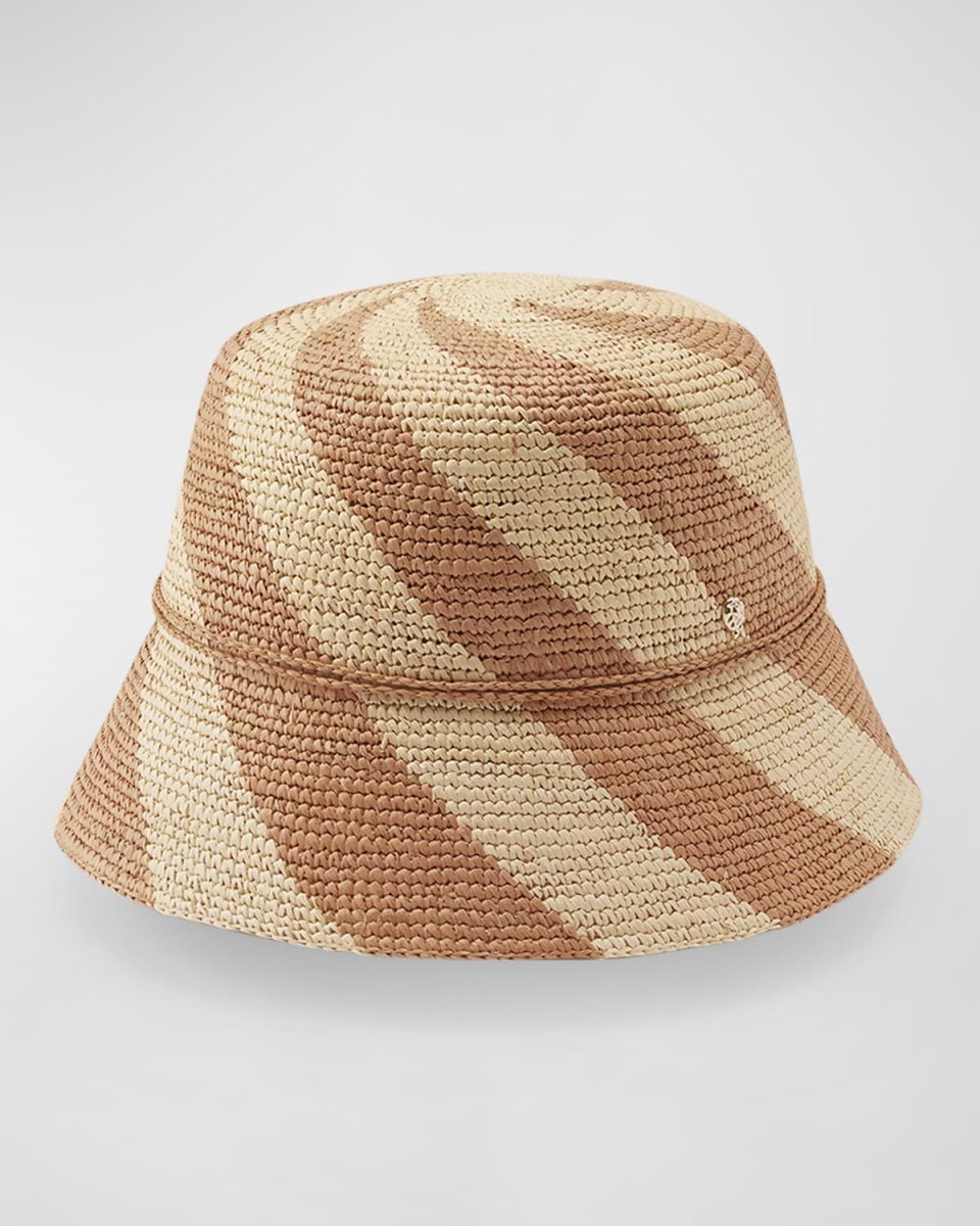 Argent Swirl Toquilla Palm Bucket Hat