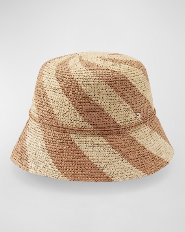 Argent Swirl Toquilla Palm Bucket Hat