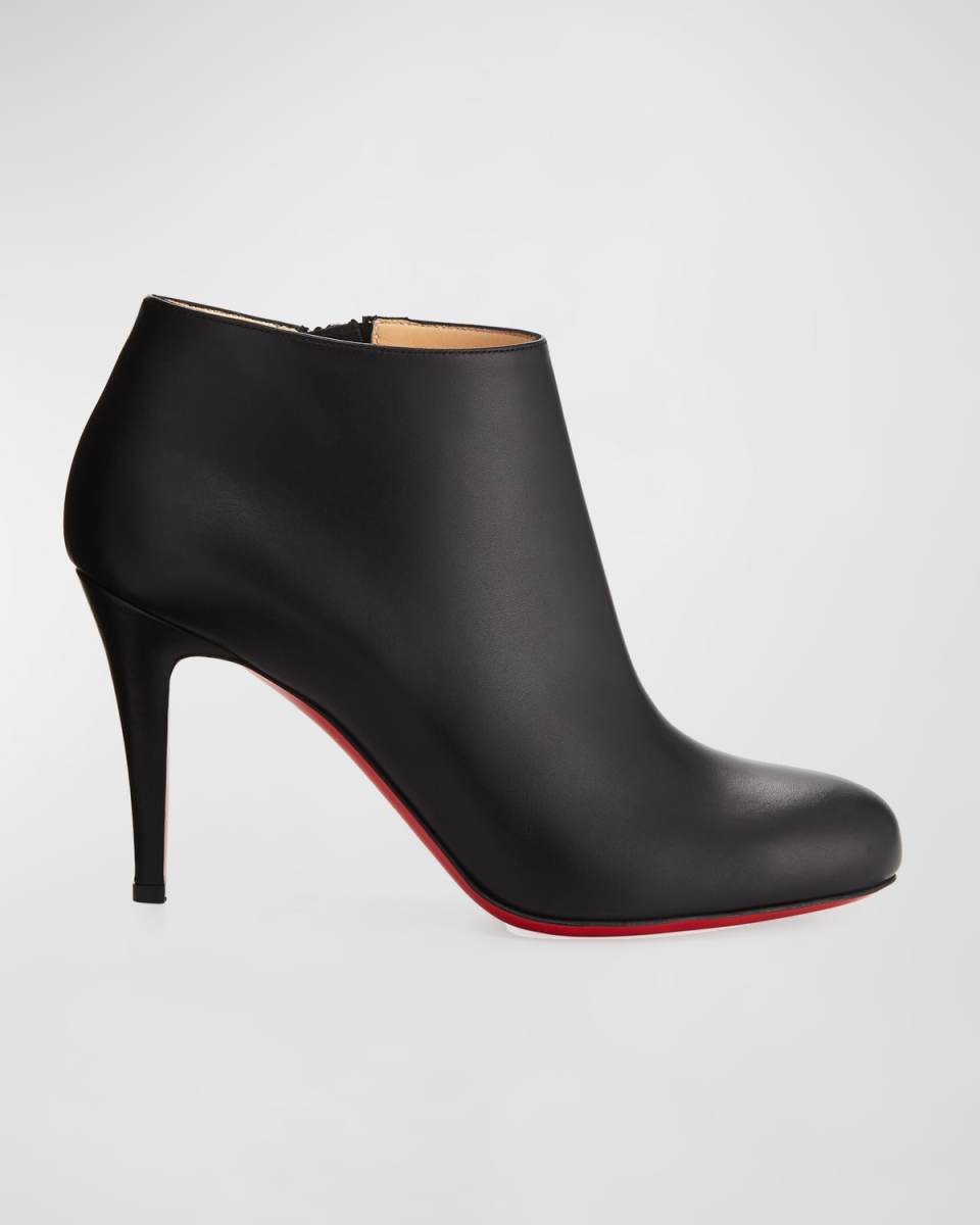 Belle Leather Red-Sole Ankle Boots