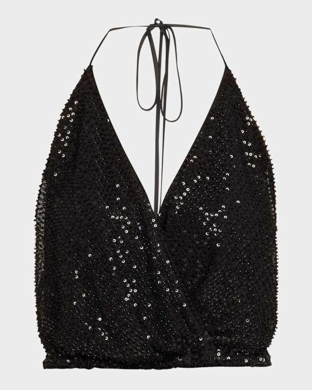 Sullivan Sequined Halter Top