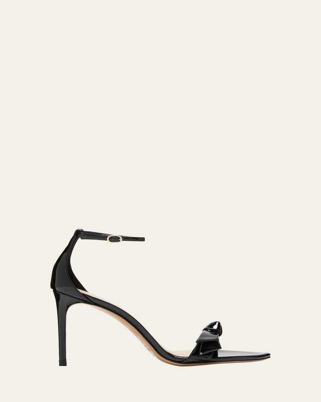 Clarita Patent Bow Ankle-Strap Sandals