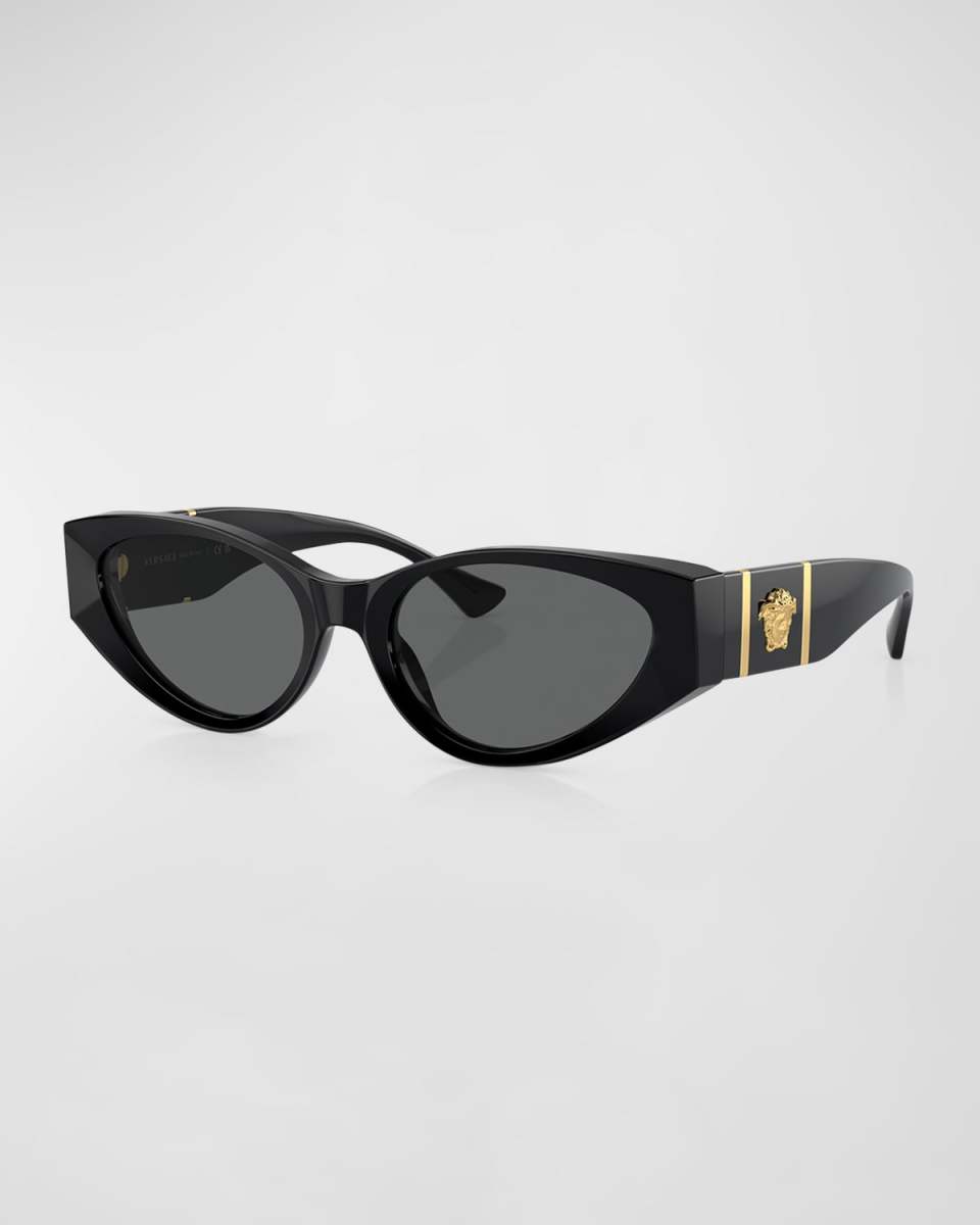 Medusa Beveled Acetate Cat-Eye Sunglasses