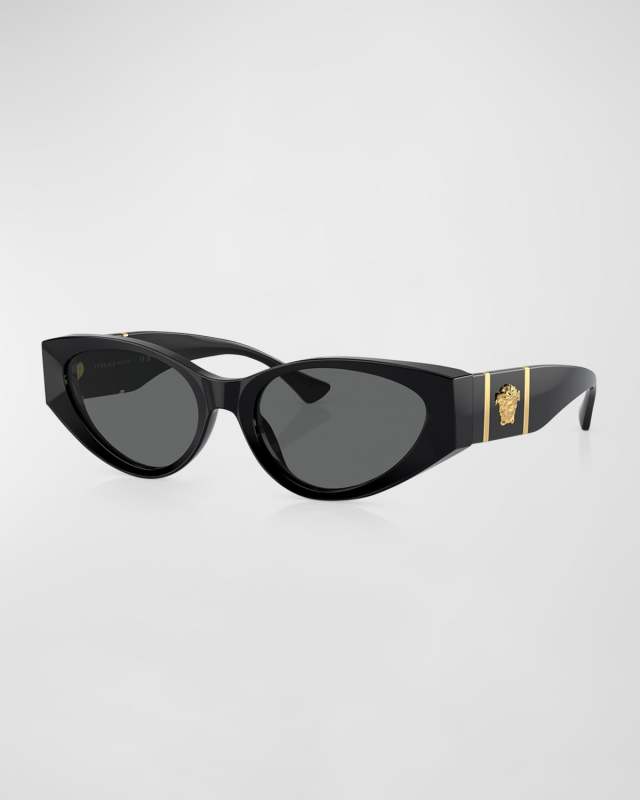 Medusa Beveled Acetate Cat-Eye Sunglasses