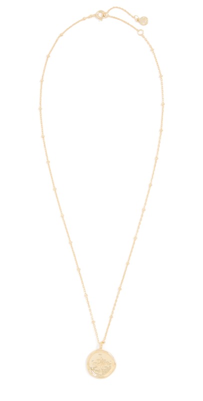 Gorjana Compass Coin Necklace Gold