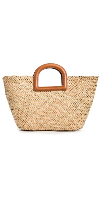 Madewell Large Basket Tote Saddle Brown Multi