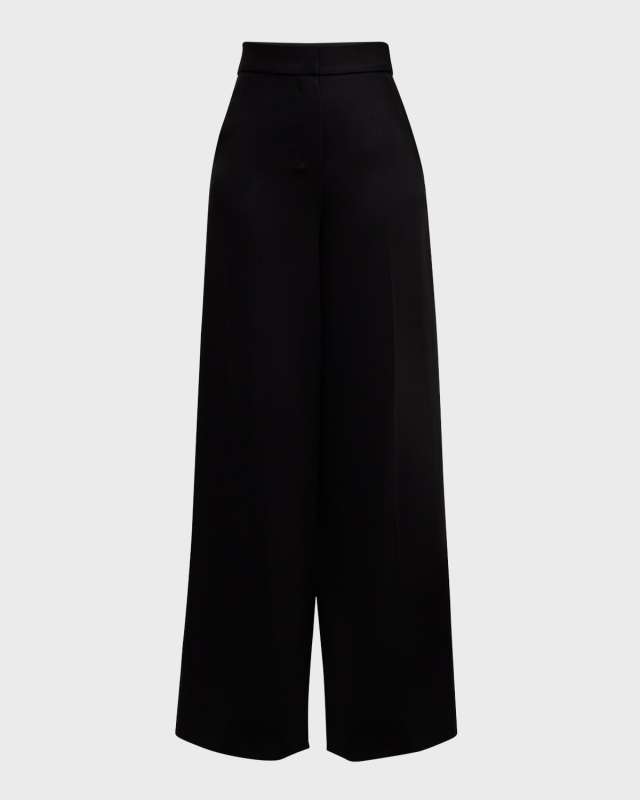 Leccio Wide-Leg Tuxedo Pants