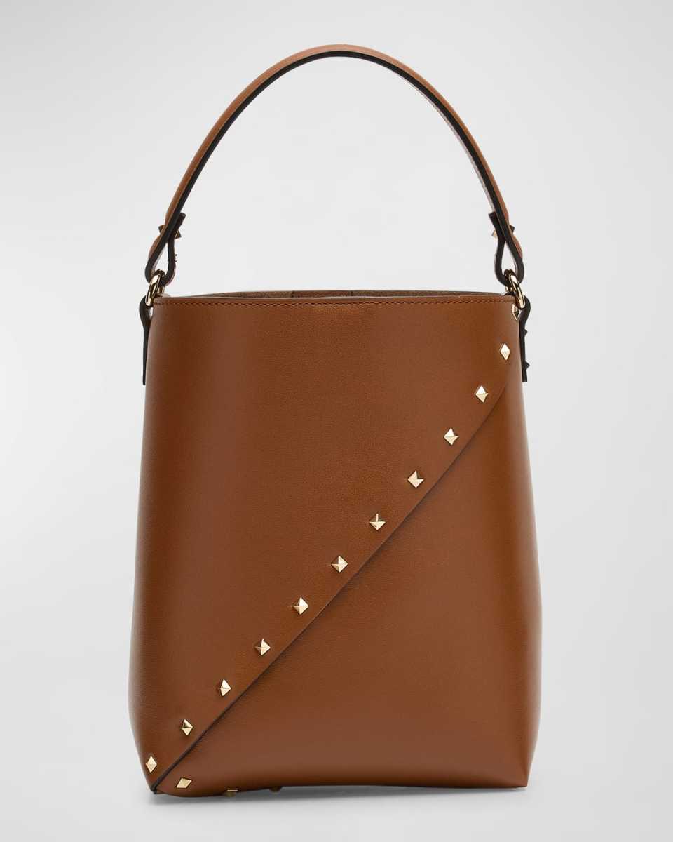 Wispy Small Rockstud Leather Bucket Bag