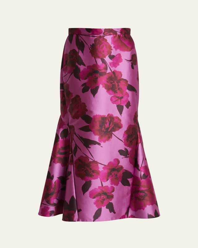 Fit & Flare Floral Pencil Skirt