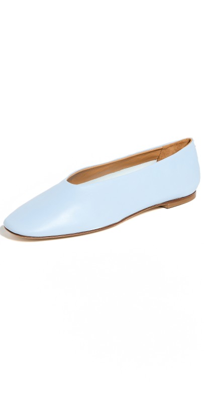 AEYDE Kirsten Powder Blue Flats Powderblue