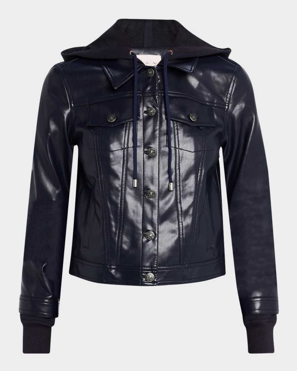 Jess Vegan Leather Combo Jacket