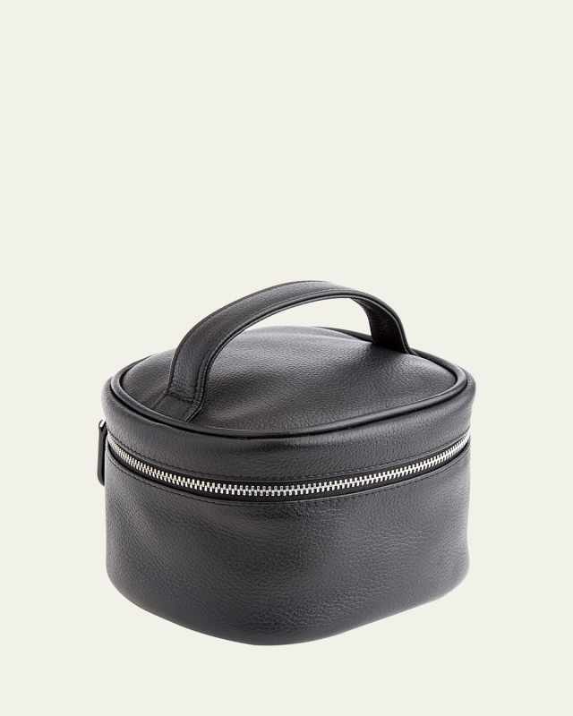 Personalized Leather Compact Cosmetic Bag