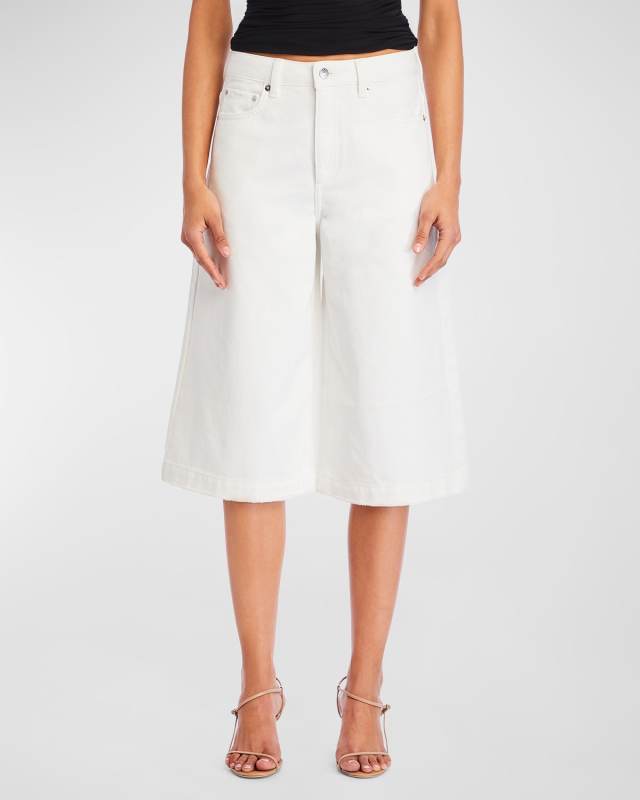 Valli Mid-Rise Denim Bermuda Shorts
