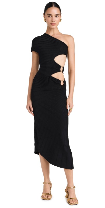 Cult Gaia Lurenz Knit Dress Black