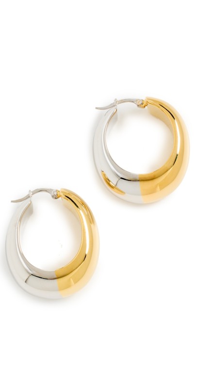 Lizzie Fortunato Bubble Hoops In Mixed Metal Gold/Silver