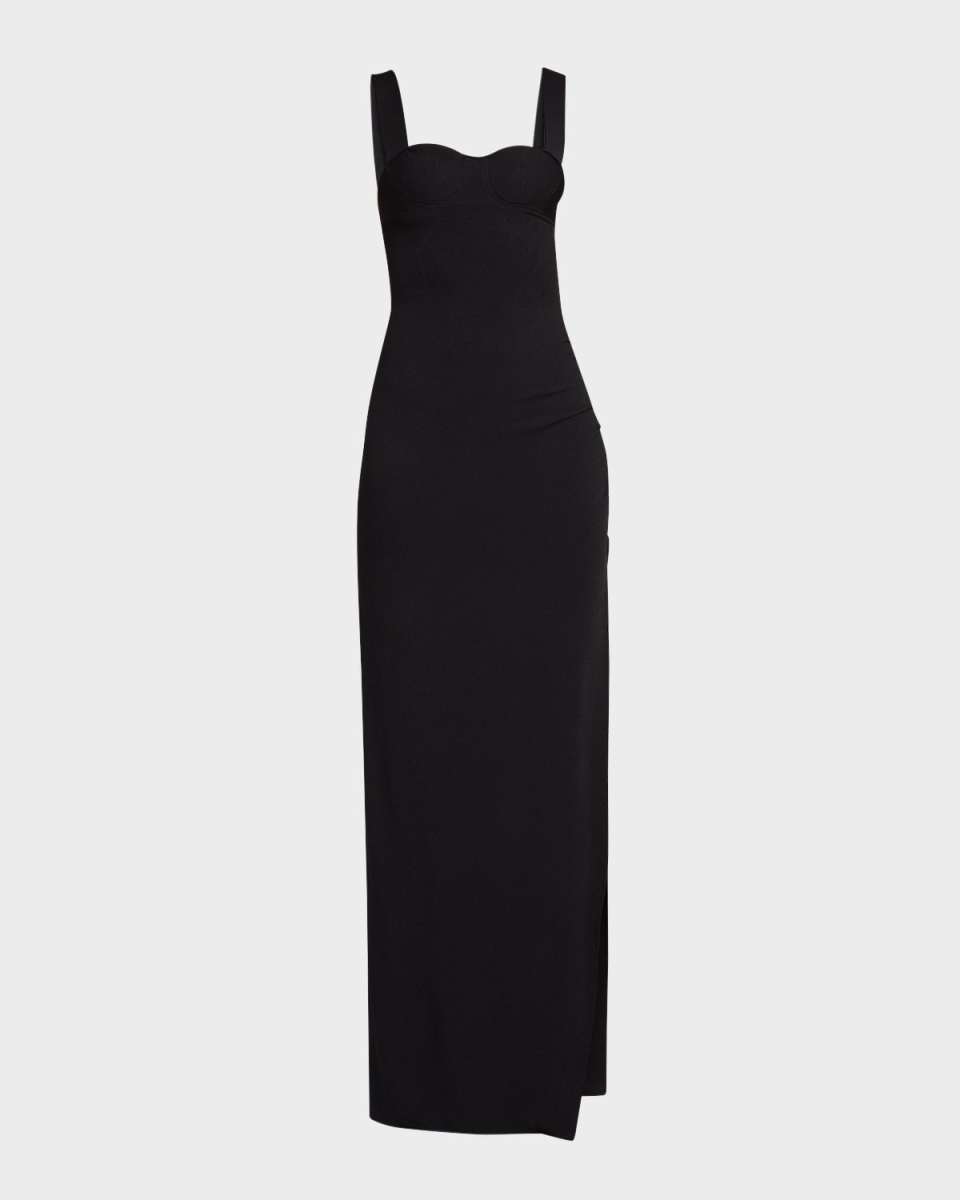 Strappy Stretch Viscose Corset Gown