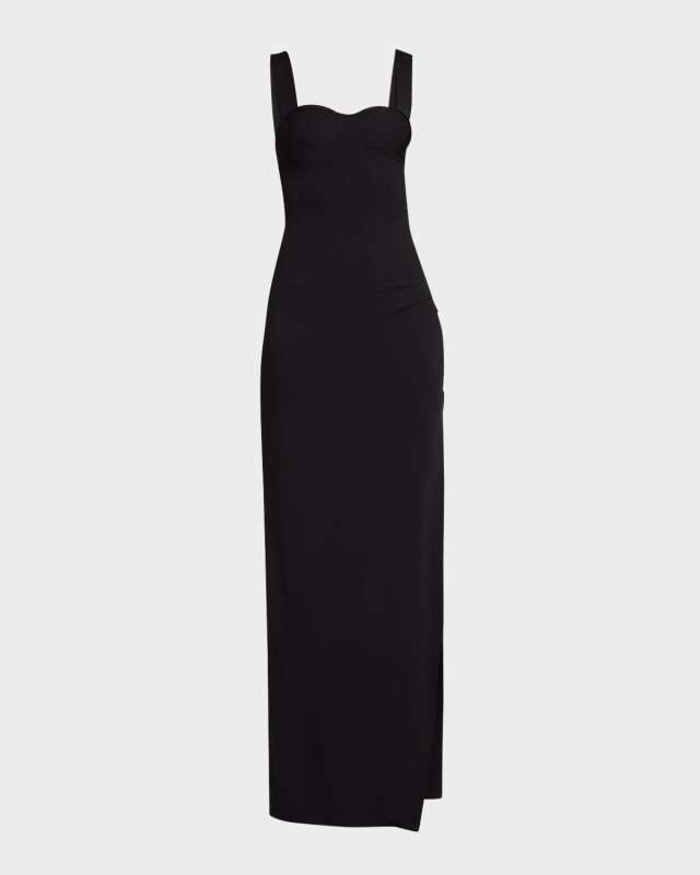 Strappy Stretch Viscose Corset Gown