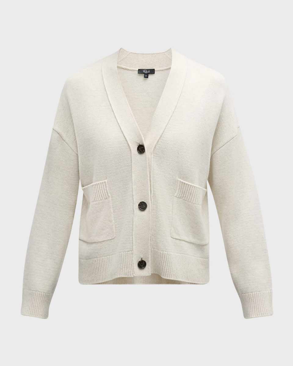Lindi Wool Cashmere V-Neck Cardigan
