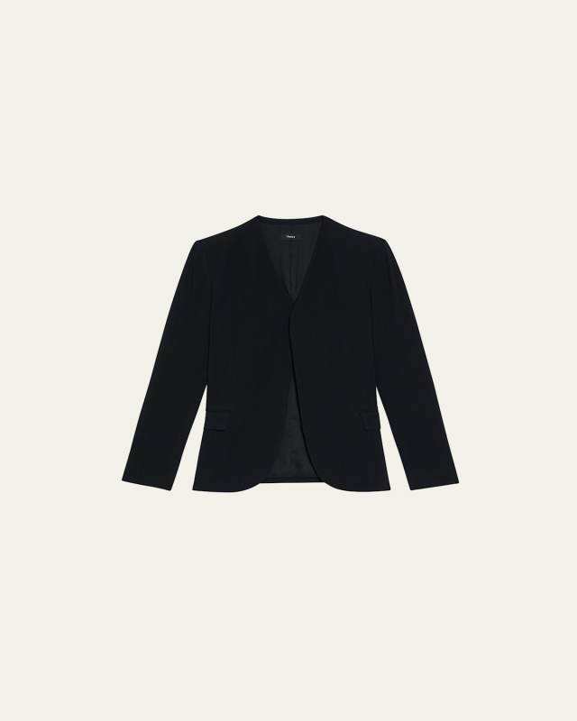 Admiral Crepe Darted Cutaway Blazer