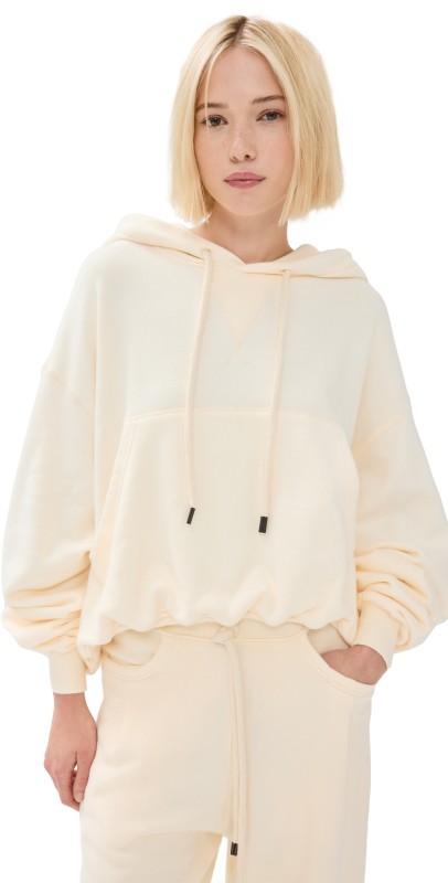 R13 Balloon Popover Hoodie Natural