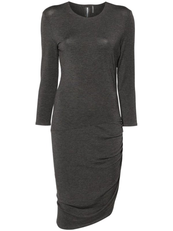 ruched asymmetric minidress