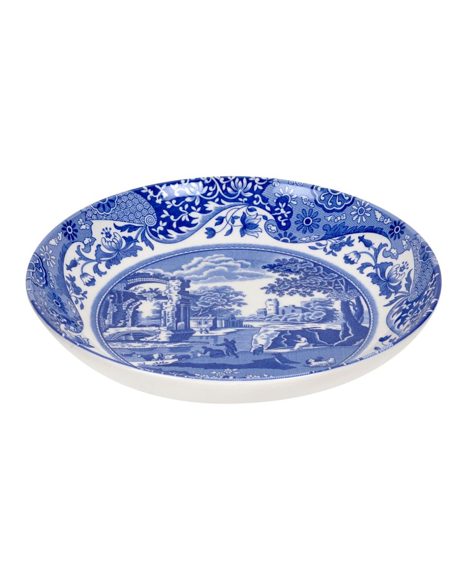 Blue Italian Pasta Bowls, Set of 4