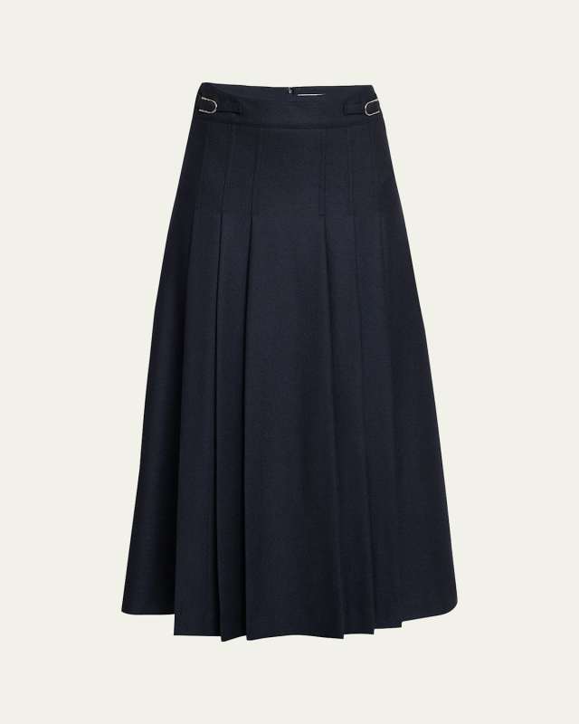 Wesley Midi Pleated Skirt