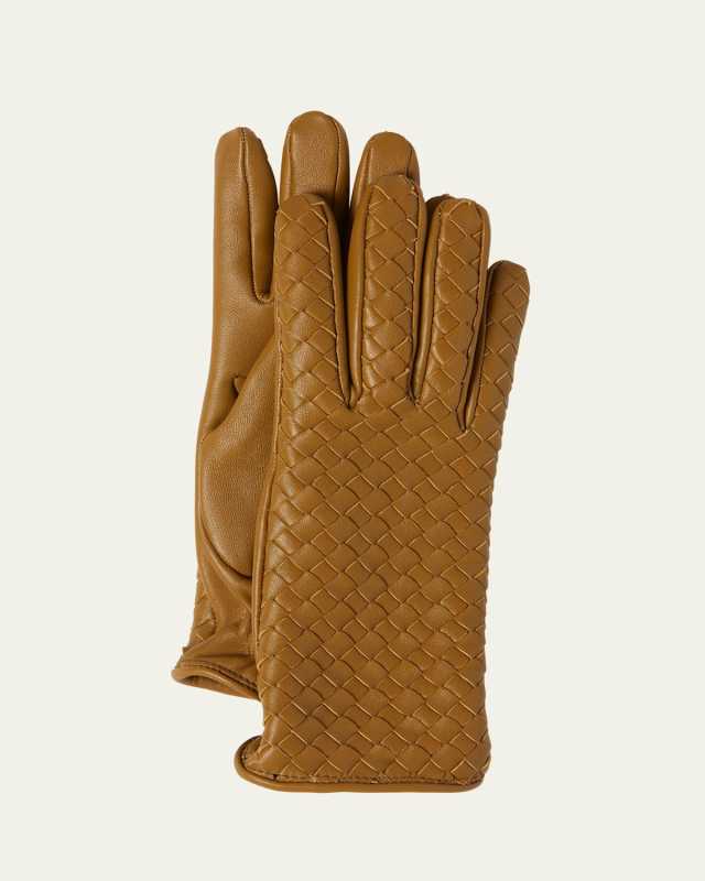 Woven Nappa Leather Gloves