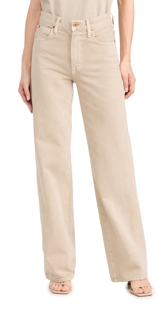 SLVRLAKE Grace Jeans Pale Khaki