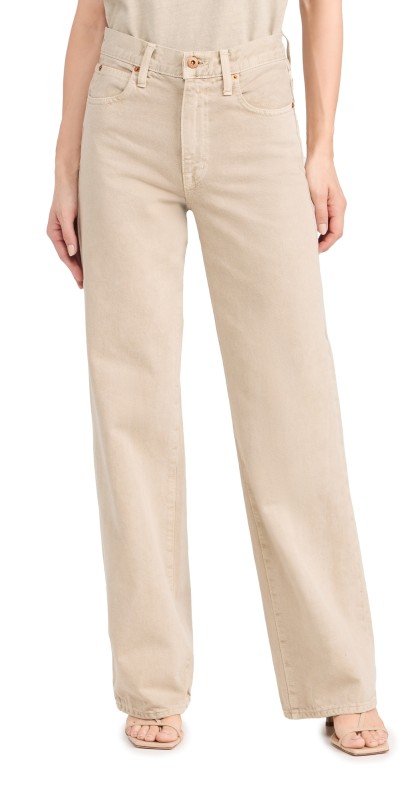 SLVRLAKE Grace Jeans Pale Khaki